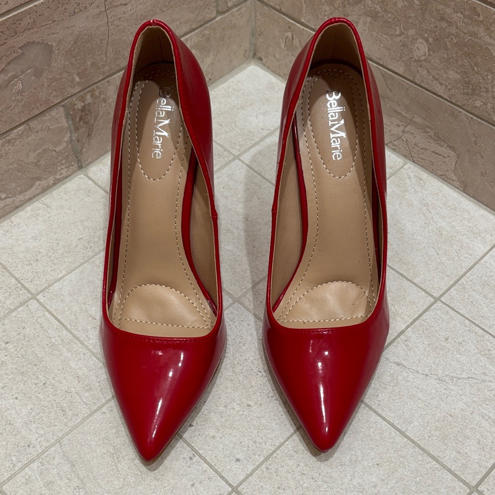 Bella Marie Vibrant Red Heels